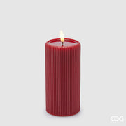 Bougie LED Lounge EDG Enzo De Gasperi Snot H 15 cm P 7,5 cm Rouge