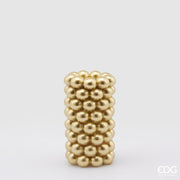 Bougie de Noël EDG Enzo De Gasperi Sphères de morve H 15 cm P 8 cm Or