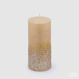 immagine-1-edg-enzo-de-gasperi-candela-natale-rustic-moccolo-h-14-cm-d-7-cm-glitter-light-gold-ean-8059824394569