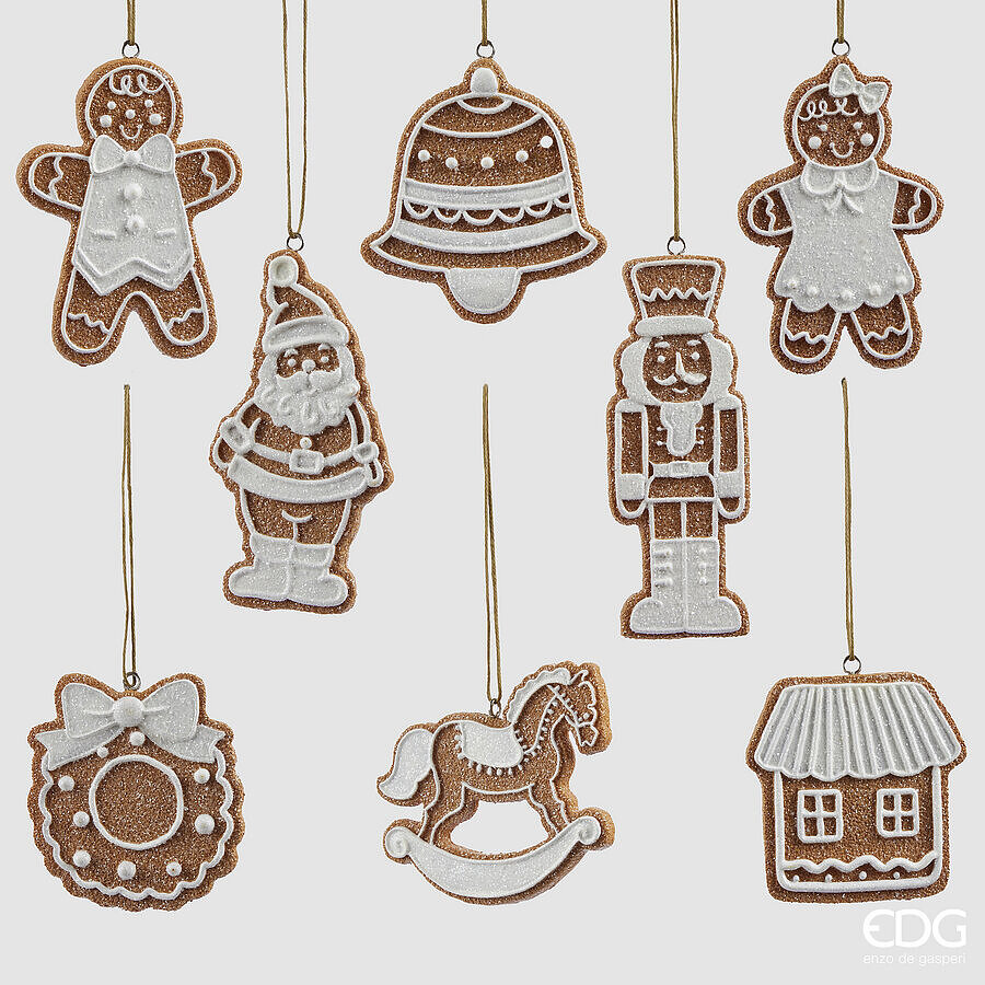 edg enzo de gasperi edg enzo de gasperi addobbo biscotto marzapane natalizio h 12 cm ass hazelnut 1 pz ean 8059824400659