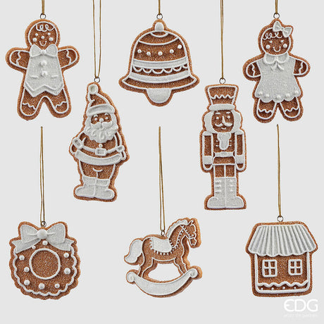 edg enzo de gasperi edg enzo de gasperi addobbo biscotto marzapane natalizio h 12 cm ass hazelnut 1 pz ean 8059824400659