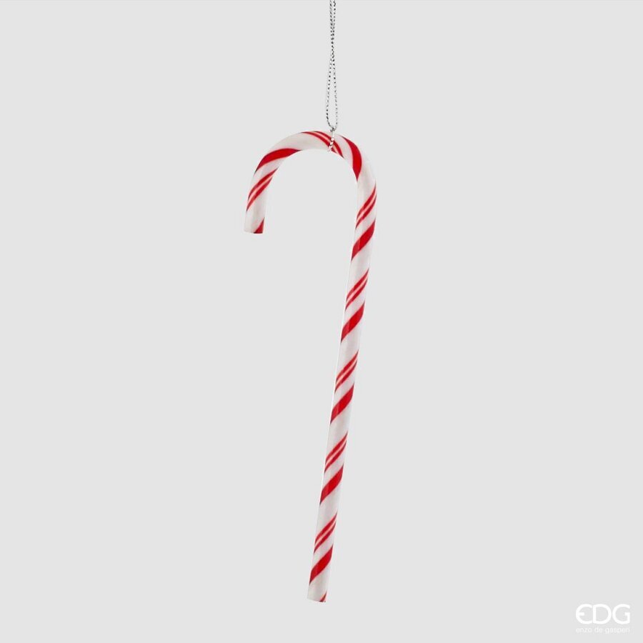 edg enzo de gasperi edg enzo de gasperi addobbo candycane pvc h 20 cm white red ean 8054184642770