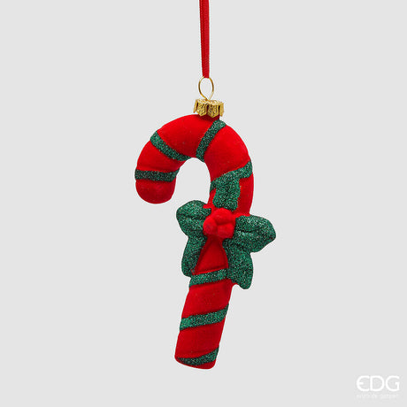 edg enzo de gasperi edg enzo de gasperi addobbo di natale baston di zucchero h 12 cm green red ean 8059824537560