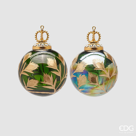 edg enzo de gasperi edg enzo de gasperi addobbo natale palla fiori ass d 75 cm green gold 1 pz ean 8059824410627