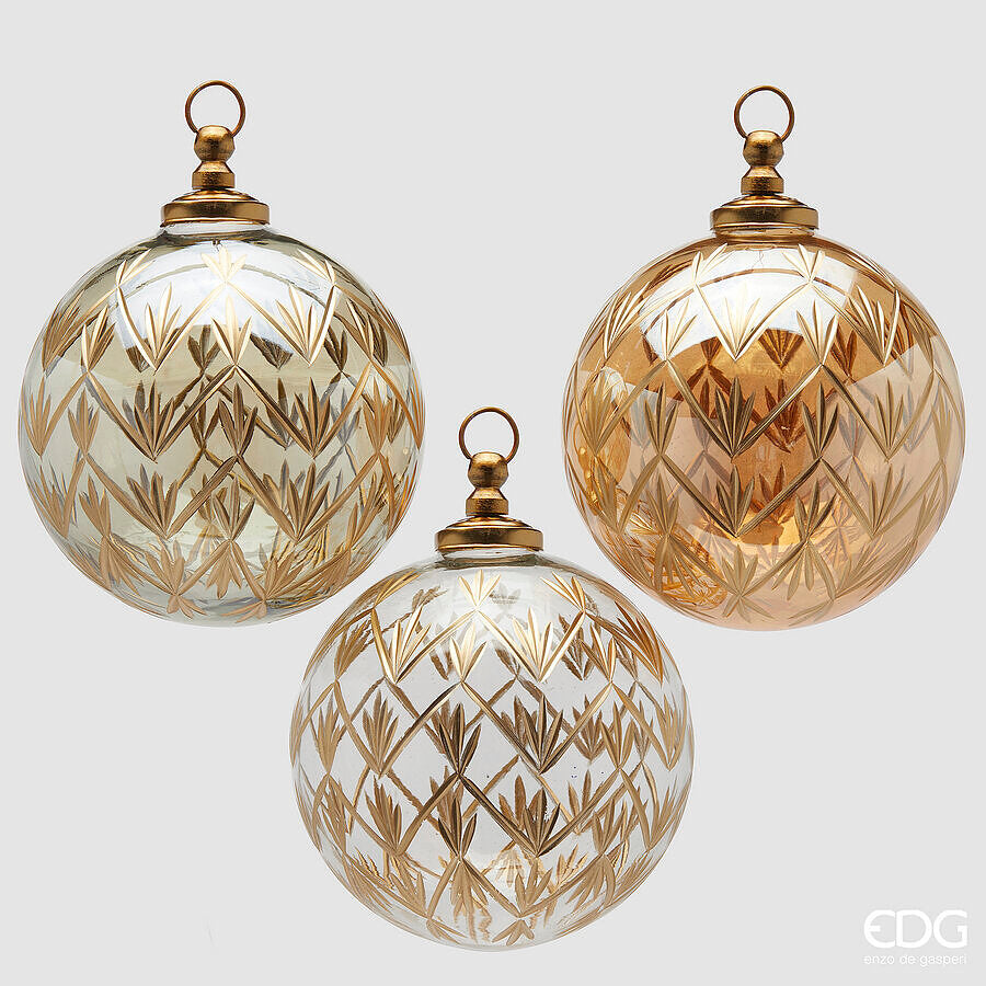 edg enzo de gasperi edg enzo de gasperi addobbo palla di natale blumen ass d 13 cm dark gold 1 pz ean 8059824583994