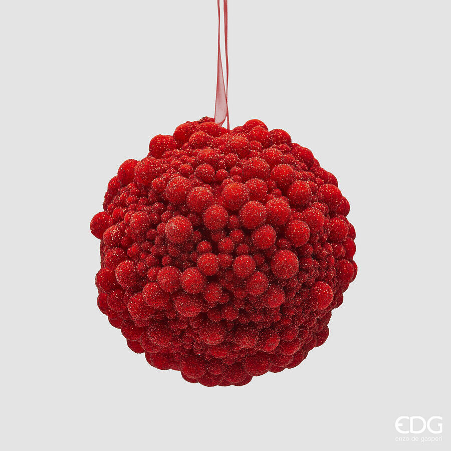 edg enzo de gasperi edg enzo de gasperi addobbo palla di natale con sfere d 12 cm red ean 8059824582409
