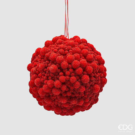 edg enzo de gasperi edg enzo de gasperi addobbo palla di natale con sfere d 12 cm red ean 8059824582409