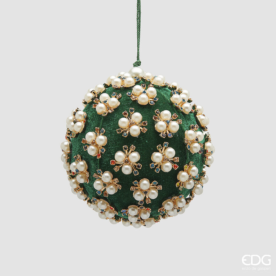 edg enzo de gasperi edg enzo de gasperi addobbo palla di natale elizabeth d 10 cm green ean 8059824536303