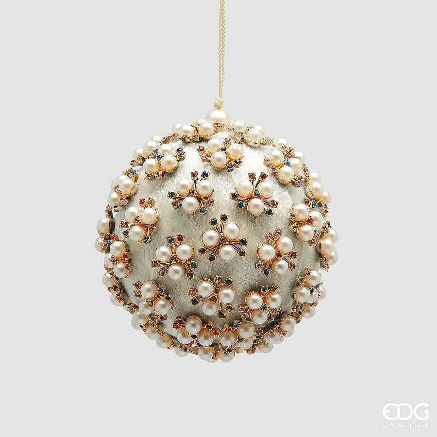 edg enzo de gasperi edg enzo de gasperi addobbo palla di natale elizabeth d 10 cm white ean 8059824536266