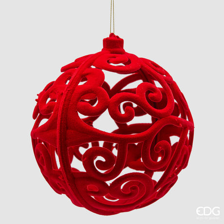 edg enzo de gasperi edg enzo de gasperi addobbo palla di natale velvet d 15 cm red ean 8059824588371