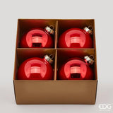 edg enzo de gasperi edg enzo de gasperi addobbo palla di natale vetro d 10 cm cf 4 pz rosso ean 8054184962410