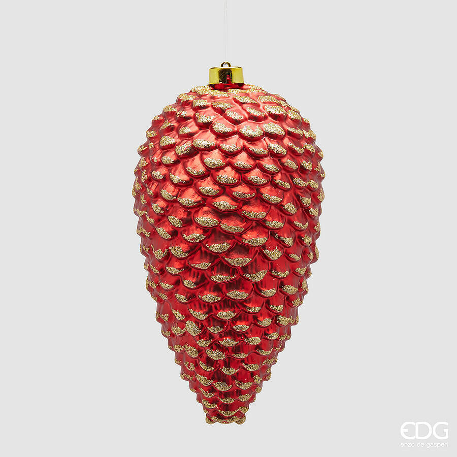 edg enzo de gasperi edg enzo de gasperi addobbo pigna natale h 25 cm red ean 8059824523167