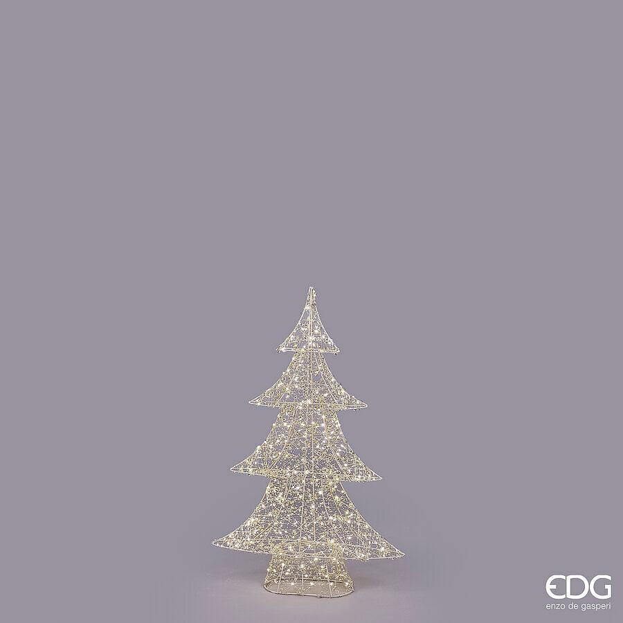 edg enzo de gasperi edg enzo de gasperi albero di natale led pearls 500 microled h 80 cm l 54 cm l 14 cm ip44 light gold ean 8059824546722