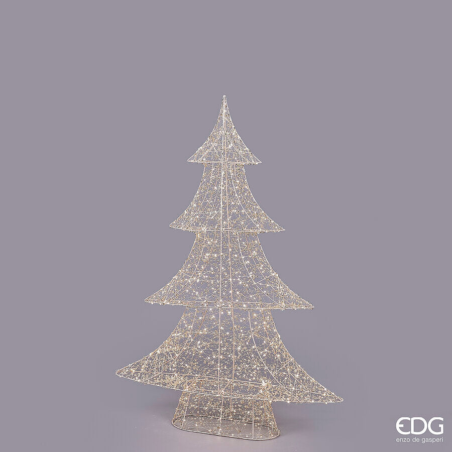 edg enzo de gasperi edg enzo de gasperi albero di natale led pearls 960 microled h 120 cm l 86 cm l 23 cm ip44 light gold ean 8059824546807