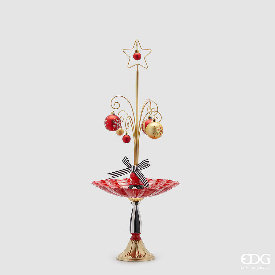 edg enzo de gasperi edg enzo de gasperi alzata decoreativa xmas natale h 76 cm white black ean 8059824542496