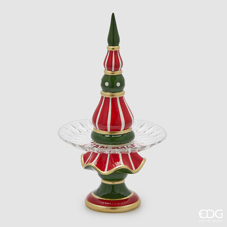 edg enzo de gasperi edg enzo de gasperi alzata topiary natale h 44 cm d 245 cm green red ean 8059824539380