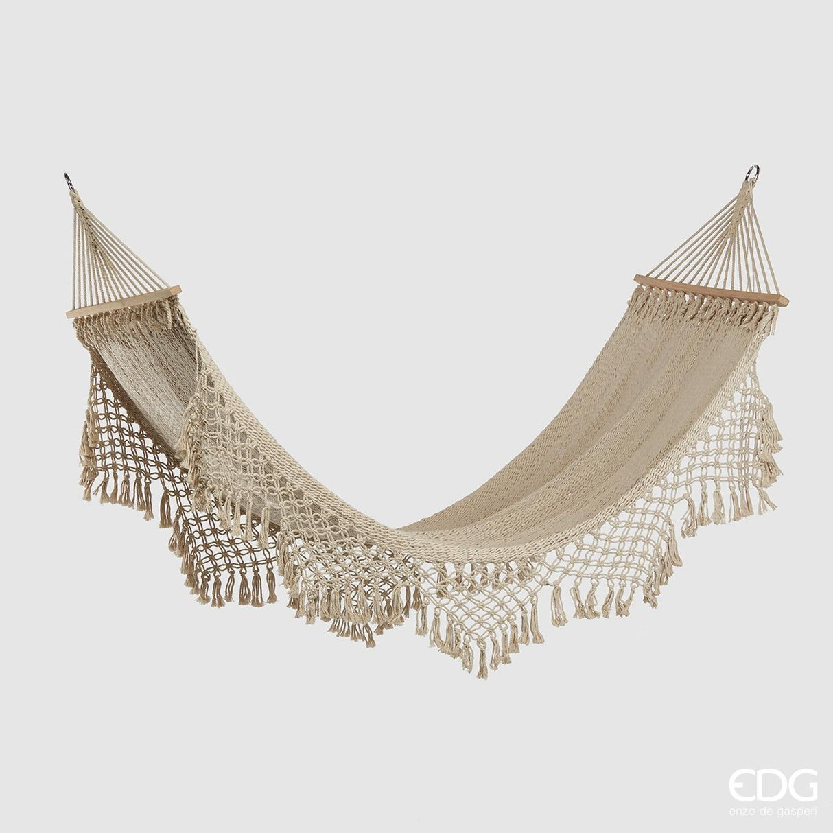 edg enzo de gasperi edg enzo de gasperi amaca con frange 200 x 100 cm bianco ean 8056372917806