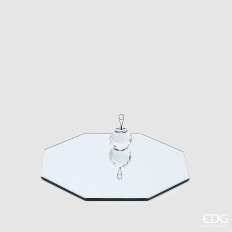 edg enzo de gasperi edg enzo de gasperi base specchio ottagonale d 25 cm vetro silver ean 8059824180902