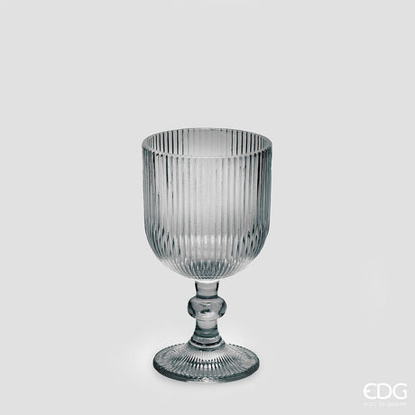 edg enzo de gasperi edg enzo de gasperi bicchiere righe calice h 14 cm d 8 cm colore grigio 6 pz ean 8059824505057