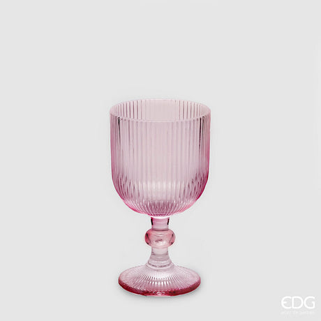 edg enzo de gasperi edg enzo de gasperi bicchiere righe calice h 14 cm d 8 cm colore pink 6 pz ean 8059824504999