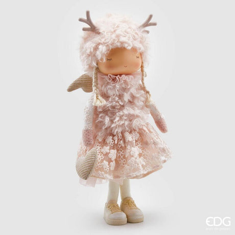 edg enzo de gasperi edg enzo de gasperi bimba renna natale h 39 cm scatola regalo pink ean 8059824183866