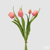 edg enzo de gasperi edg enzo de gasperi bouquete tulipano chiuso x4 h 40 cm con bocciolo rosa antico ean 8059824612984