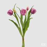 edg enzo de gasperi edg enzo de gasperi bouquete tulipano chiuso x4 h 40 cm con bocciolo viola mix ean 8059824612847