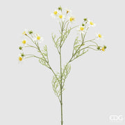 EDG Enzo De Gasperi Camomille Branche avec Feuilles H 70 Cm Plante Artificielle Blanche
