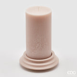 edg enzo de gasperi edg enzo de gasperi candela dorica con piatto h 20 cm d 10 cm pale pink ean 8059824059888
