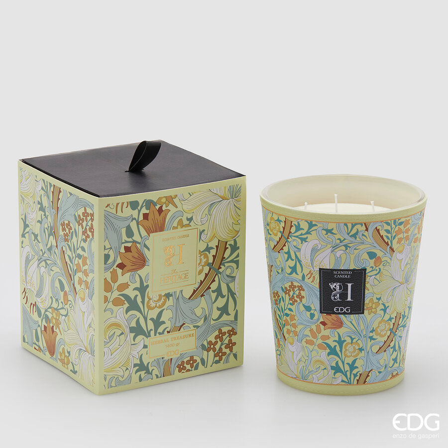 edg enzo de gasperi edg enzo de gasperi candela heritage con profumo h 18 cm herbal treasure ean 8059824526113
