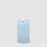 EDG Enzo De Gasperi Bougie Led Starry avec Ampoule H 12,5 Cm D 7,5 Cm IP20 Bleu Ciel