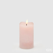 EDG Enzo De Gasperi Bougie Led Starry avec Fausse Flamme H 12,5 cm D 7,5 cm IP20 Rose Clair
