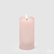 EDG Enzo De Gasperi Bougie Led Starry avec Cierge H 15 Cm D 7,5 Cm IP20 Rose Clair