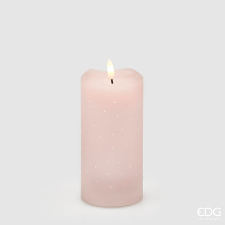 edg enzo de gasperi edg enzo de gasperi candela led starry con moccolo h 15 cm d 75 cm ip20 rosa chiaro ean 8059824475671