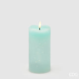 edg enzo de gasperi edg enzo de gasperi candela led starry con moccolo h 15 cm d 75 cm ip20 verde chiaro ean 8059824475695