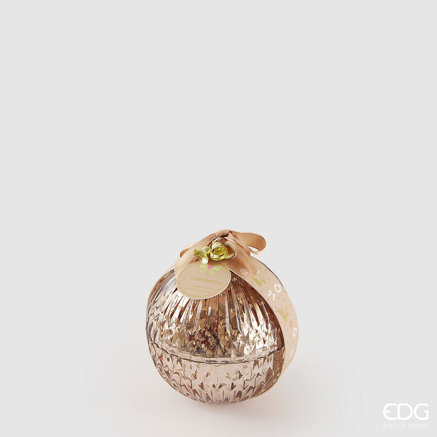 edg enzo de gasperi edg enzo de gasperi candela sfera di natale vetro d 8 cm cinnamon ambra ean 8059824544926