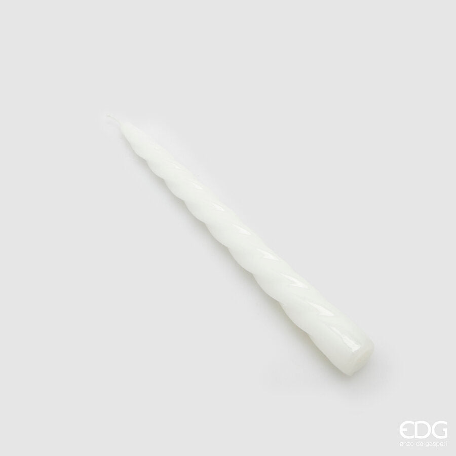 edg enzo de gasperi edg enzo de gasperi candela stelo twist h 23 cm d 22 mm cf 10 pz bianco ean 8059824153418