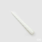 EDG Enzo De Gasperi Bougie Bâton Torsadée H 23 Cm D 22 Mm Lot 10 Pcs Blanc