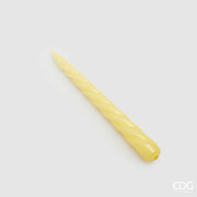 EDG Enzo De Gasperi Bougie bâton torsadée H 23 cm D 22 mm Lot 10 pces Jaune