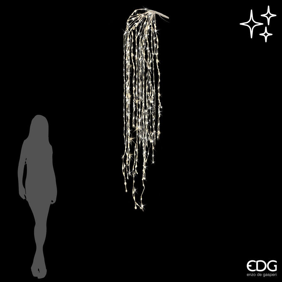 edg enzo de gasperi edg enzo de gasperi cascata natalizia a led 40 fili 1 120 luci l 240 cm cavo 10 mt avorio ean 8056372015373
