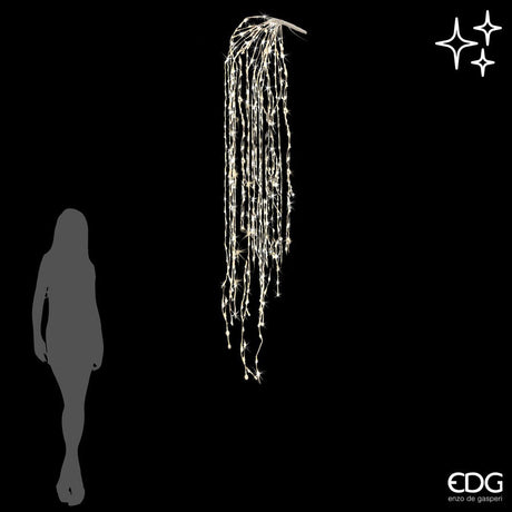 edg enzo de gasperi edg enzo de gasperi cascata natalizia a led 40 fili 1 120 luci l 240 cm cavo 10 mt avorio ean 8056372015373