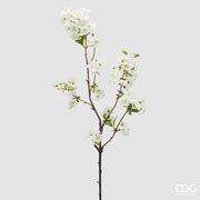 EDG Enzo De Gasperi Cerisier Branche avec Feuilles H 90 Cm Plante Artificielle Couleur Blanche