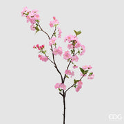 EDG Enzo De Gasperi Cerisier Branche avec Feuilles H 90 Cm Plante Artificielle Couleur Rose