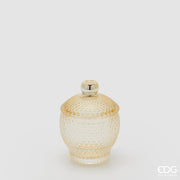 Pot décoratif EDG Enzo De Gasperi Micro Squares bombé H 11,5 cm D 8,5 cm Jaune
