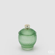 Pot décoratif EDG Enzo De Gasperi Micro Squares bombé H 11,5 cm D 8,5 cm Vert