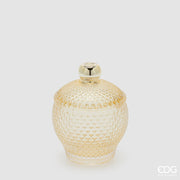 Pot décoratif EDG Enzo De Gasperi Micro Squares incurvé H 14,5 cm D 10,5 cm Jaune