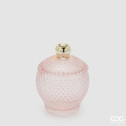 Pot décoratif EDG Enzo De Gasperi Micro Squares bombé H 14,5 cm D 10,5 cm Rose