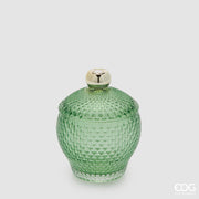 Pot décoratif EDG Enzo De Gasperi Micro Squares bombé H 14,5 cm D 10,5 cm Vert