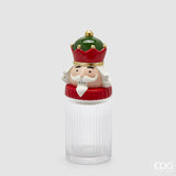 edg enzo de gasperi edg enzo de gasperi contenitore soldatino natale h 30 cm d 11 cm green red ean 8059824539618