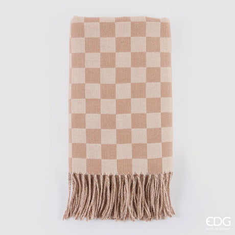 edg enzo de gasperi edg enzo de gasperi coperta a scacchi 152 x 127 cm poliestere bianco rosa ean 8059824624246